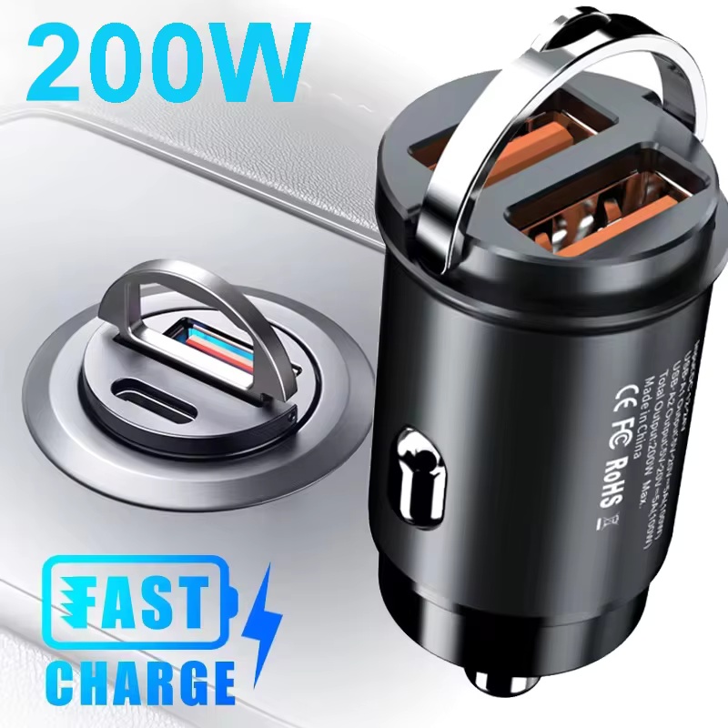 Fast Ev Charger - 200W QC3.0 PD Mini Car Charger