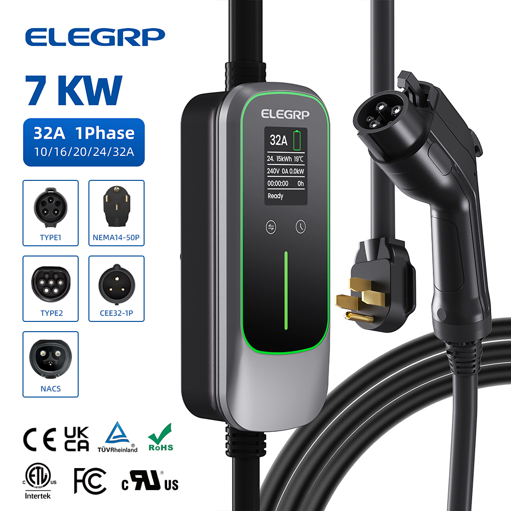 ELEGRP 32 Amp Portable Electri - Home Ev Charger ulasan dan harga