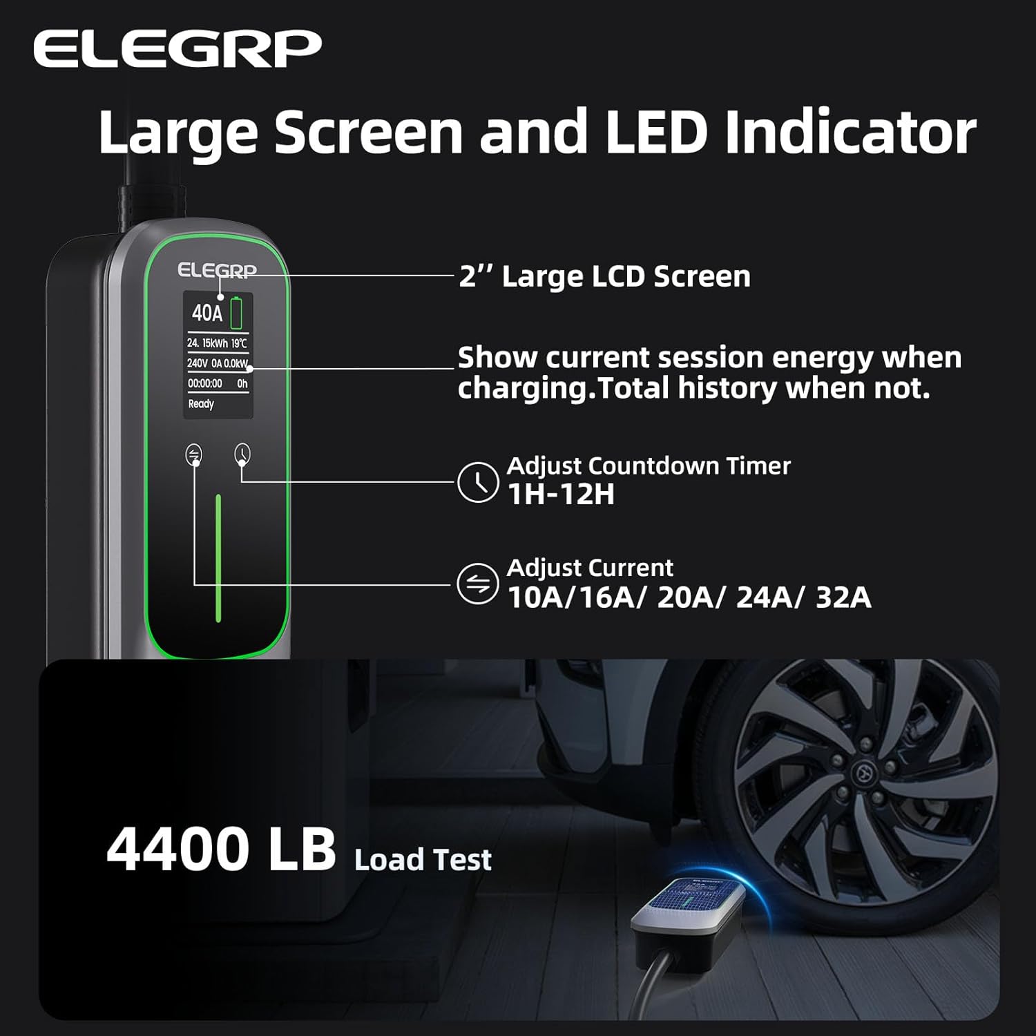 ELEGRP 32 Amp Portable Electri - Home Ev Charger ulasan dan harga