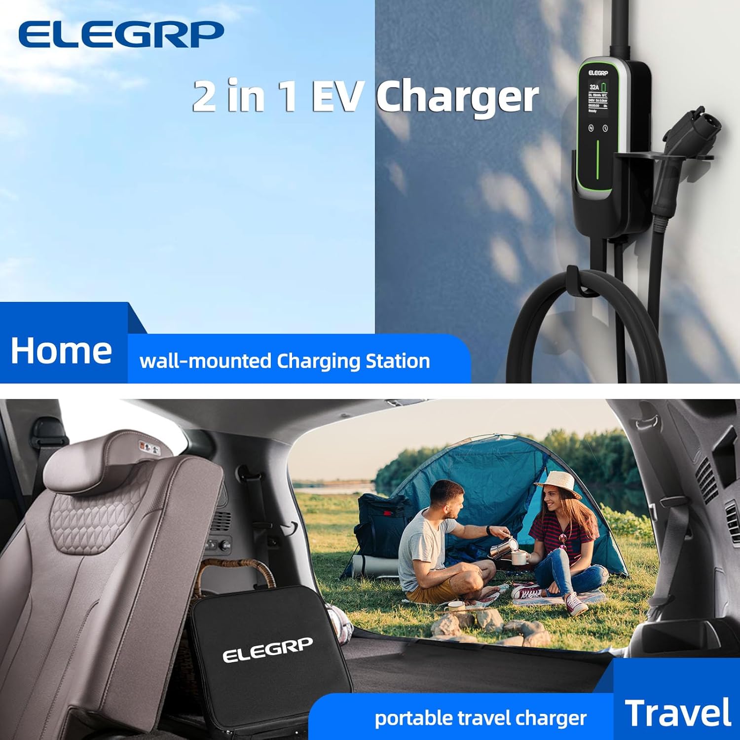 ELEGRP 32 Amp Portable Electri - Home Ev Charger ulasan dan harga