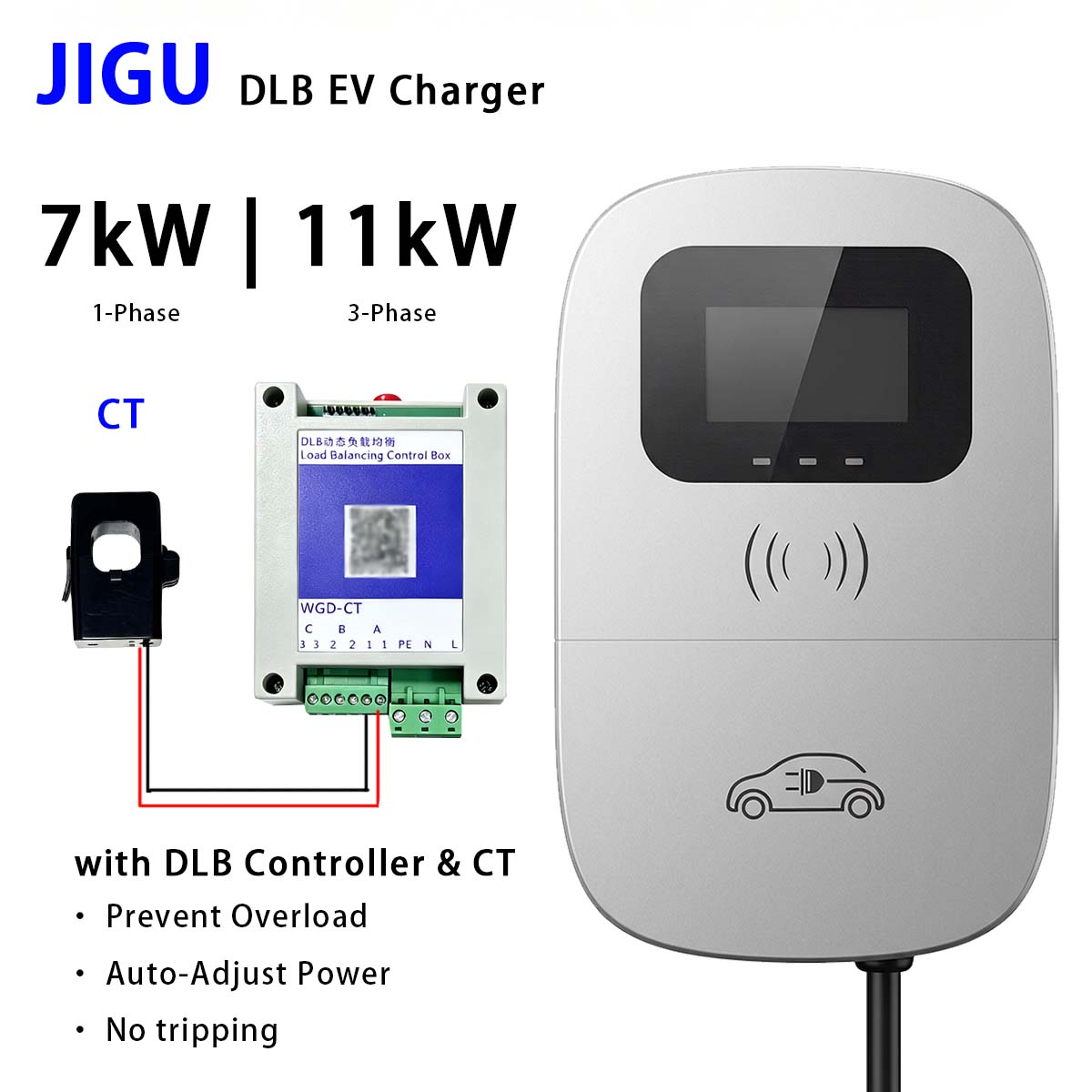 JIGU Dynamic Load Balancing EV - Wallbox Ev ulasan dan harga
