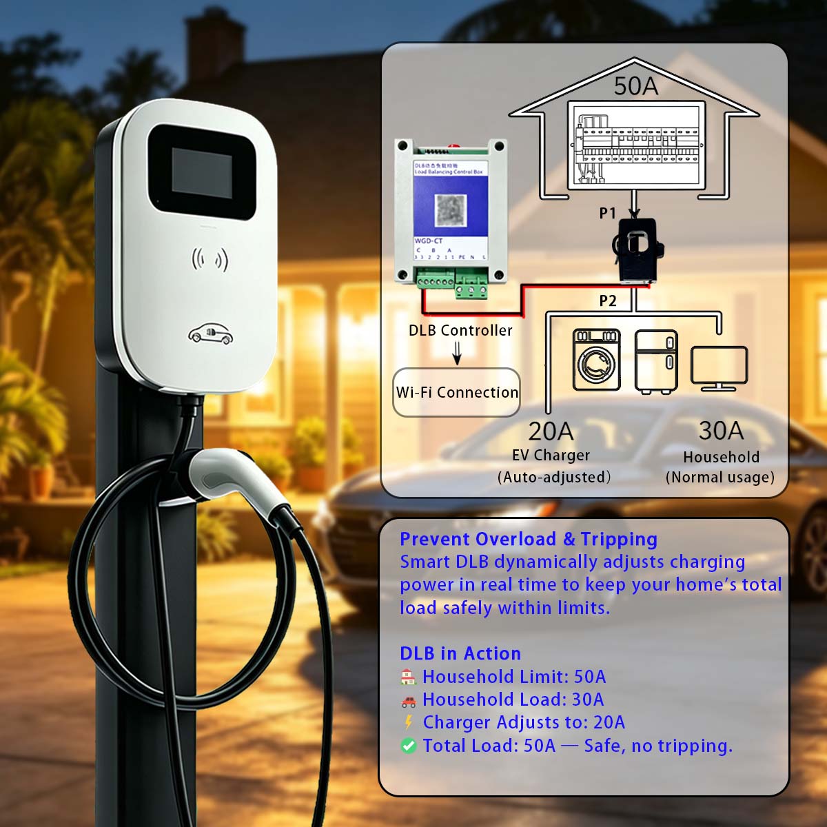 JIGU Dynamic Load Balancing EV - Wallbox Ev ulasan dan harga