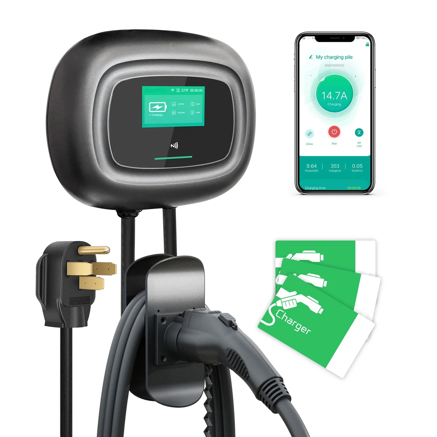 NEW Khons Wall-Mounted Electri - Fast Ev Charger ulasan dan harga
